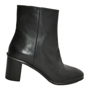 New! Tory Burch Brooke Stamped Heel Leather Bootie Black 10 M DD456A SN 148024